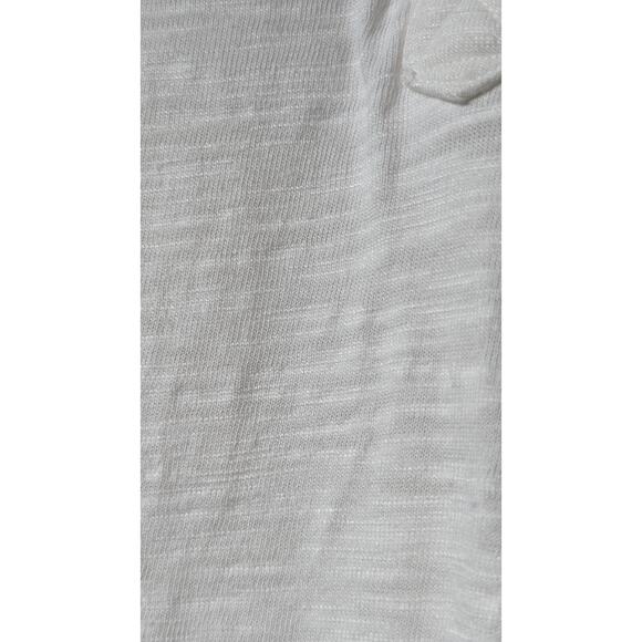 Chico's Sharkbite Hem White V-Neck 'The Ultimate Tee' Chico's Sz 1 (US M) - Picture 5 of 9